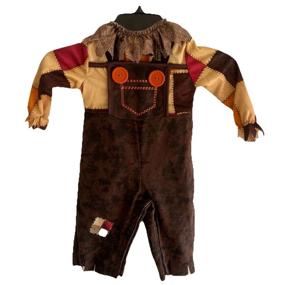 Spirit Scarescrow Baby Costume 12-18 Month Brown Patchwork Halloween - Picture 1 of 5